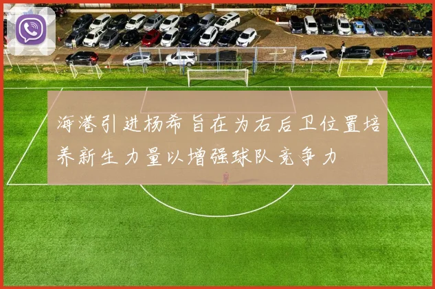 海港引进杨希旨在为右后卫位置培养新生力量以增强球队竞争力